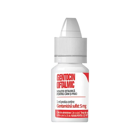 SOLUTIE OFTALMICA PENTRU CAINI SI PISICI GENTOCIN OFTALMIC 7.5ML