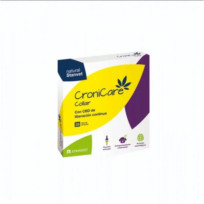 Cronicare Collar- Stangest- colier cu eliberare continua de CBD pentru caini si pisici