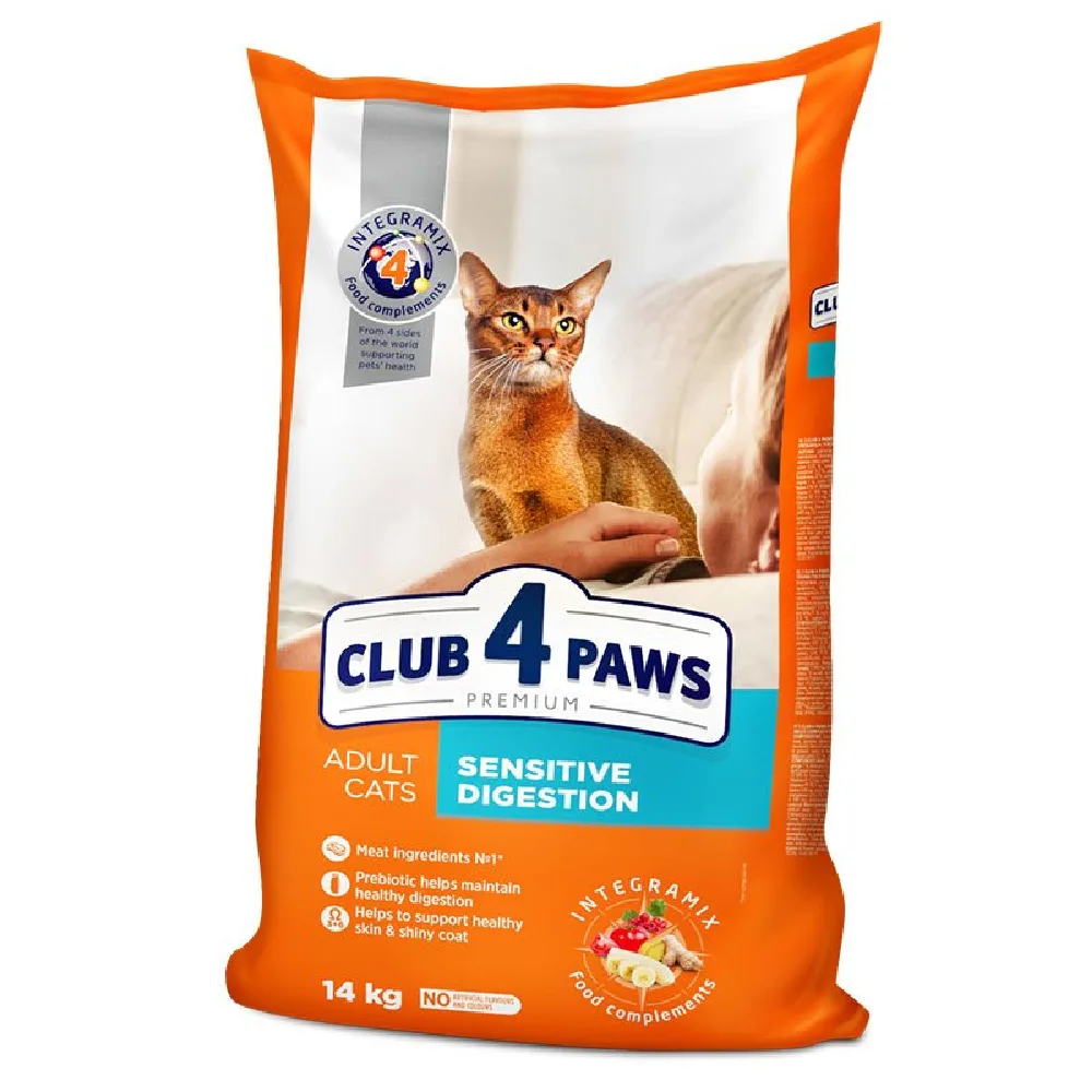 Hrană Pisici Digestie Sensibilă 14kg – Club 4 Paws
