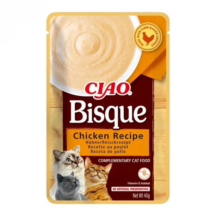 Ciao Churu Bisque pentru Pisici cu Pui 40g