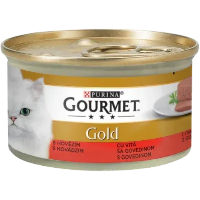 GOURMET GOLD MOUSSE CU VITĂ, Hrana Umeda Pisici, 85g