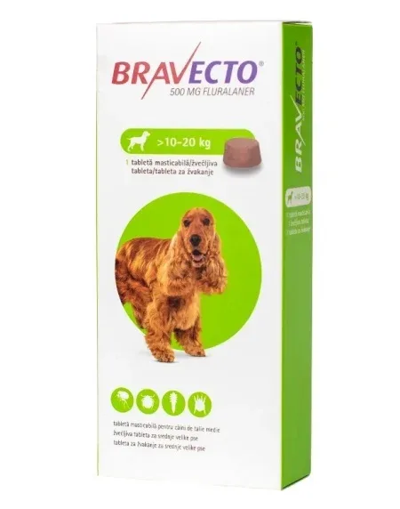 Bravecto 500mg (10-20kg)- comprimat masticabil