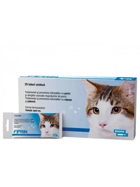 Solutie antiparazitara, Fiprin Spot Cat, 1 x 0,5 ml