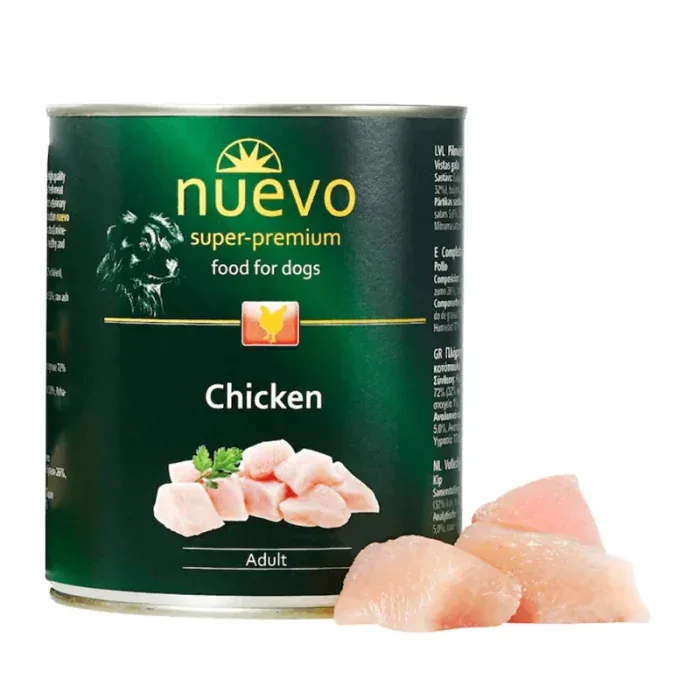 NUEVO Adult-Pui, conservă hrană umedă fără cereale câini, (pate), 800g
