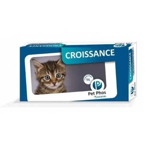 Pet Phos Felin Croissance 96 comprimate – Supliment vitamino-mineral pentru pisoi, pisici gestante și în lactație