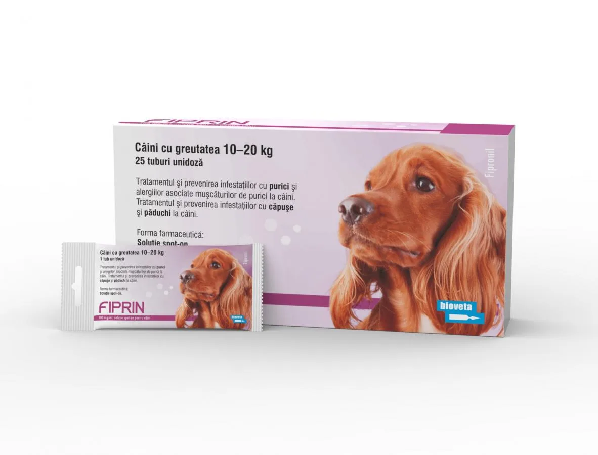 FIPRIN 134 mg spot‐on soluție pentru câini M- 3 pipete