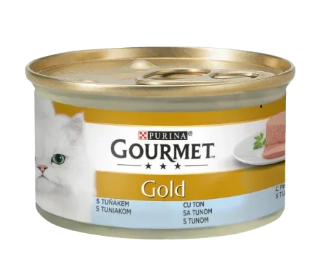 GOURMET GOLD MOUSSE CU TON,Hrana Umeda Pisici, 85g