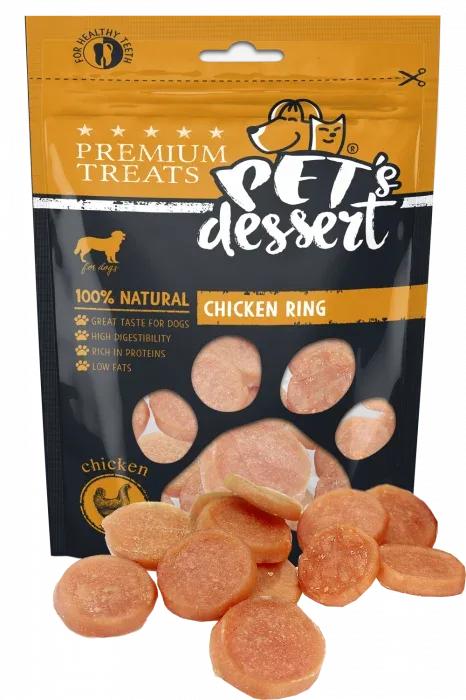 Pet's Dessert Dog Chicken Ring 80G