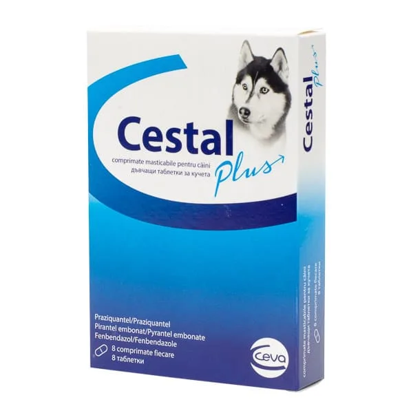 Cestal Plus pentru caini - blister cu 8 comprimate