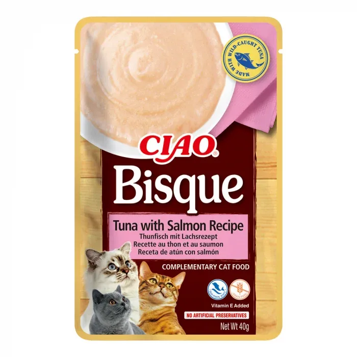 Ciao Churu Bisque pentru Pisici cu Ton si Somon 40g