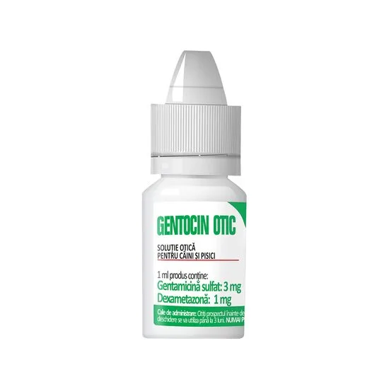 SOLUTIE OTICA PENTRU CAINI SI PISICI GENTOCIN OTIC 7.5ML