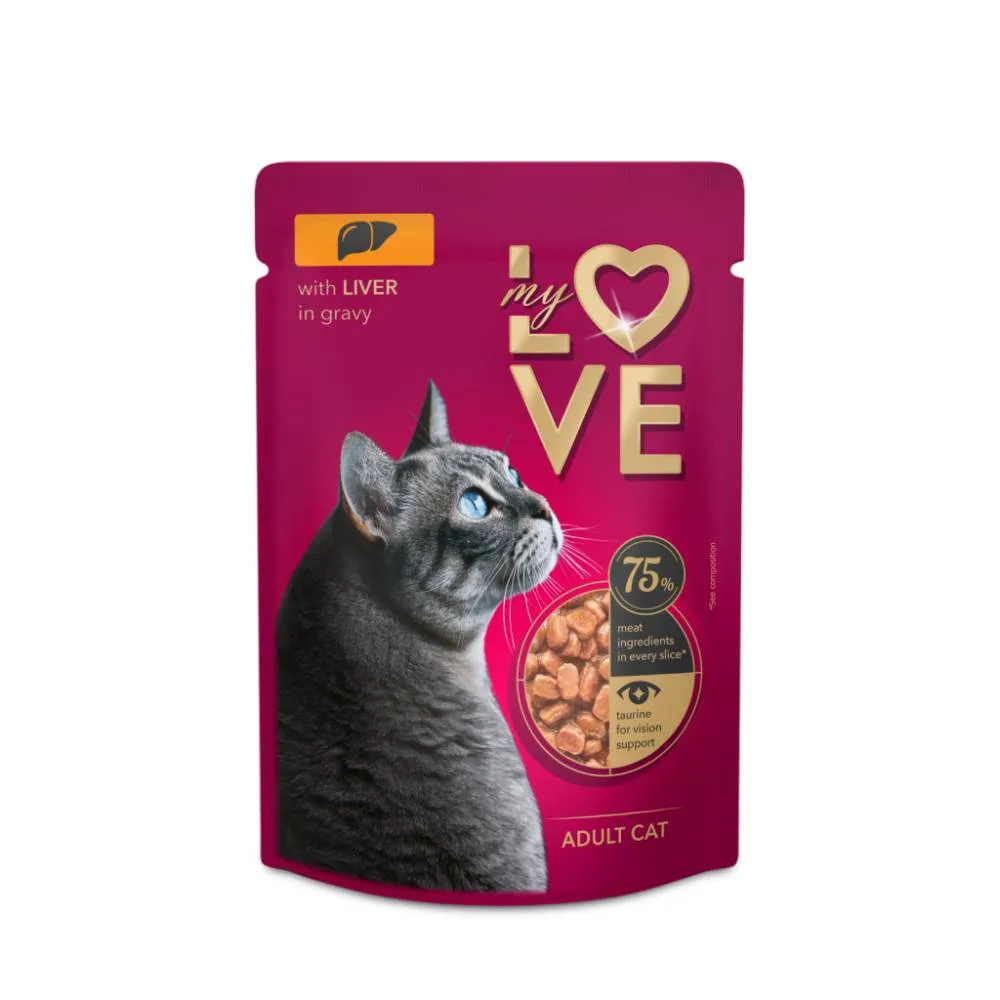 MyLove hrana umeda pisici adulte- Ficat în sos 85g