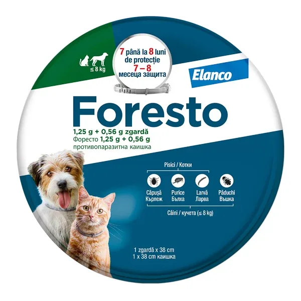 Foresto Zgarda Antiparazitara S (<8 kg)