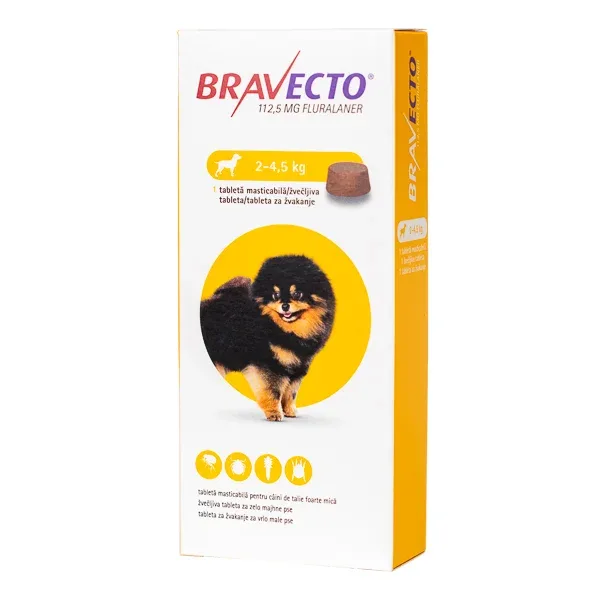 Bravecto 112.5mg (2-4.5kg) comprimat masticabil