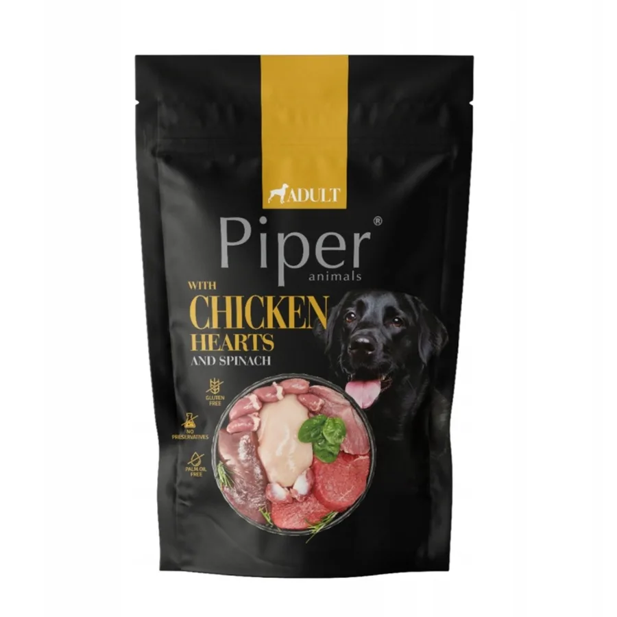 Piper Adult Dog- Inimi de pui si spanac 500g